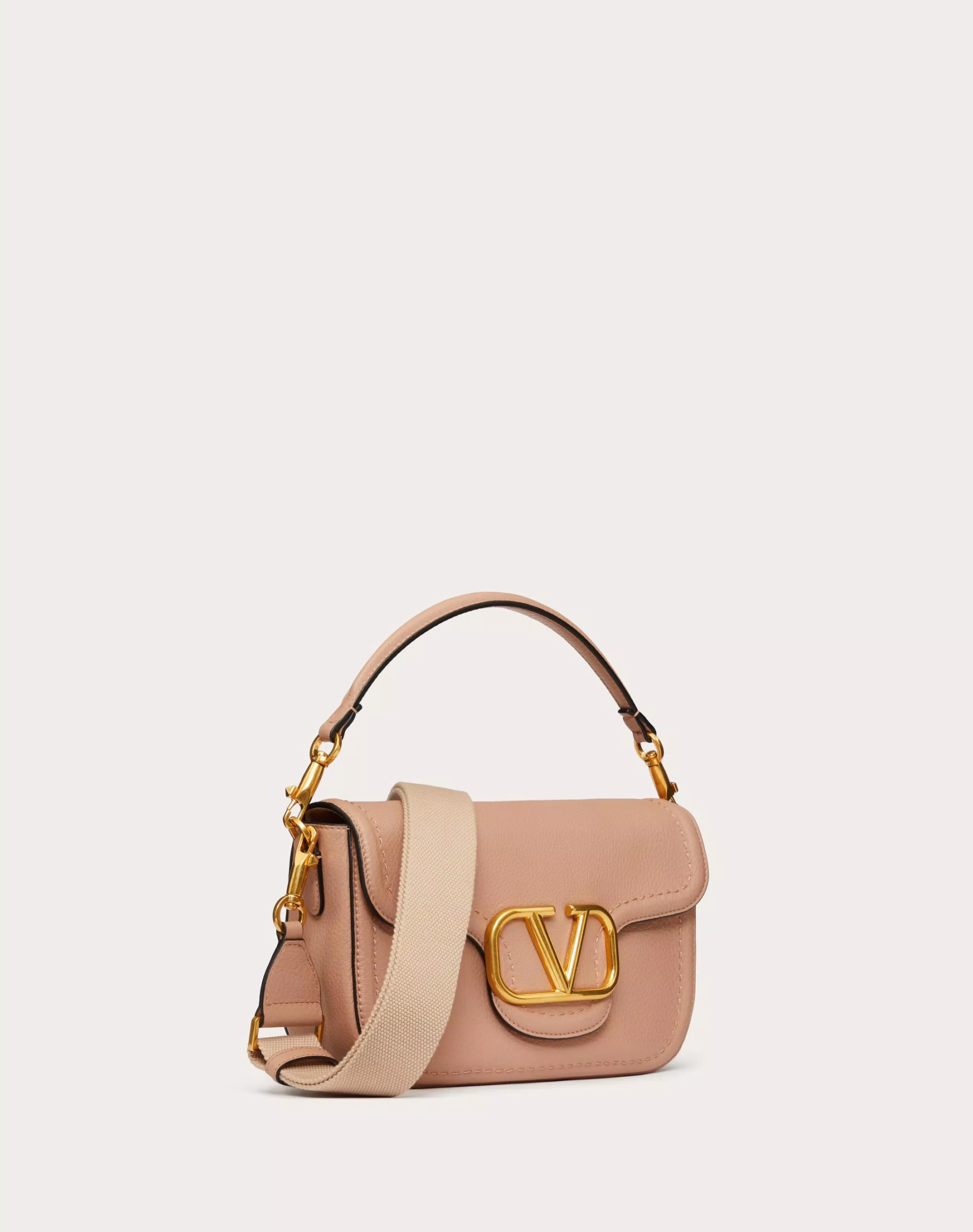 VALENTINO GARAVANI ALLTIME GRAINY CALFSKIN SHOULDER BAG